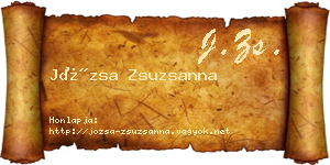 Józsa Zsuzsanna névjegykártya